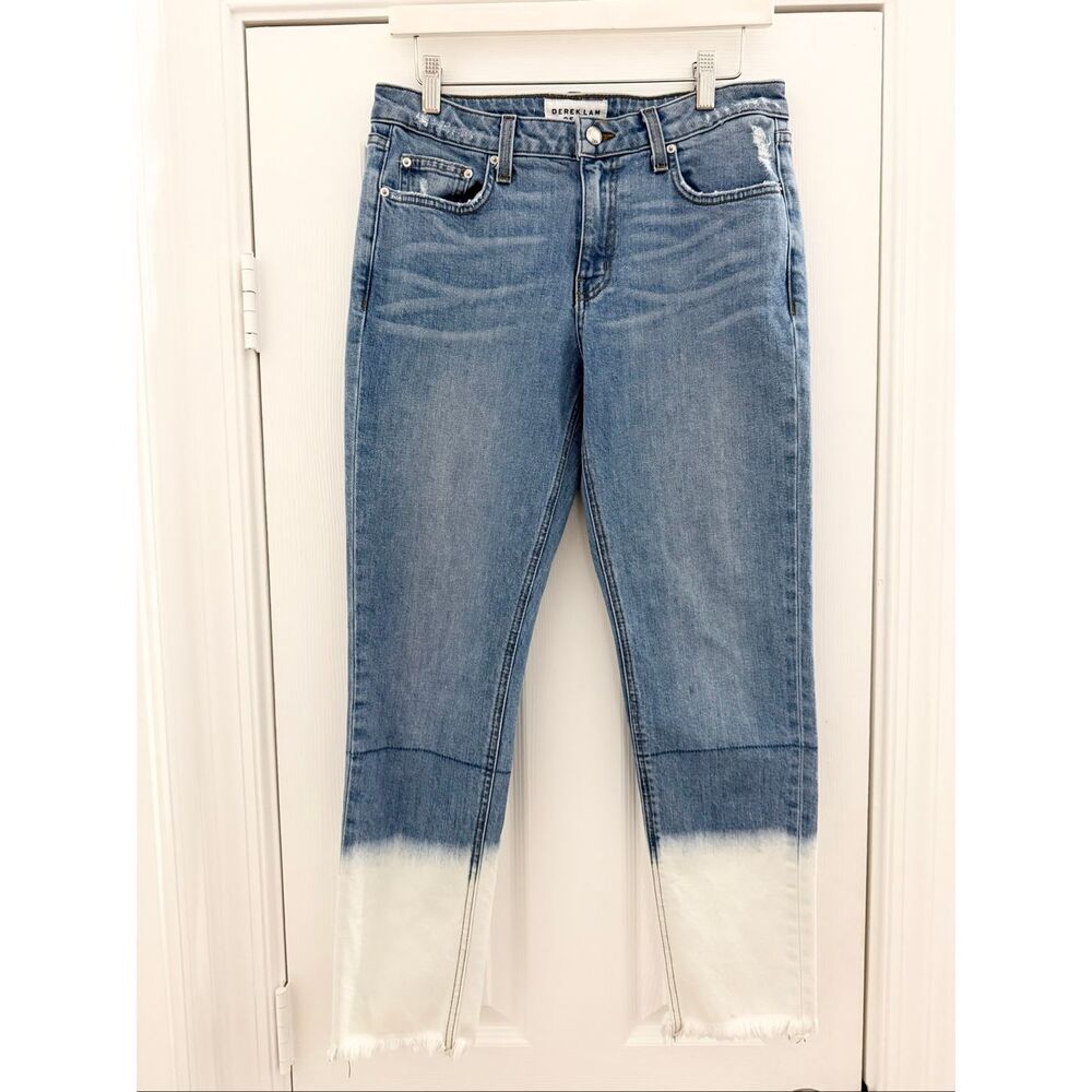 Derek Lam Denim Womens Blue‎ Ankle Bleached Hem Mila Girlfriend Jeans Size 27 4